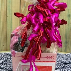 Festive Pink and Red puppy Gift Basket